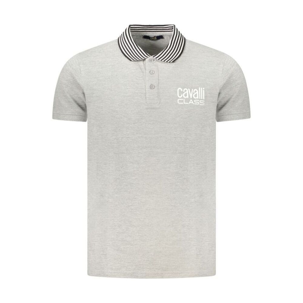Cavalli Class Grigio Cotton Men Men's Polo